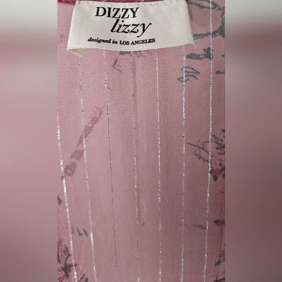 🌟NWOT Sheer Kimono-style Boho Chic Flowy Overlay Wrap With Tie Front-One Size🌟 - Picture 6 of 12